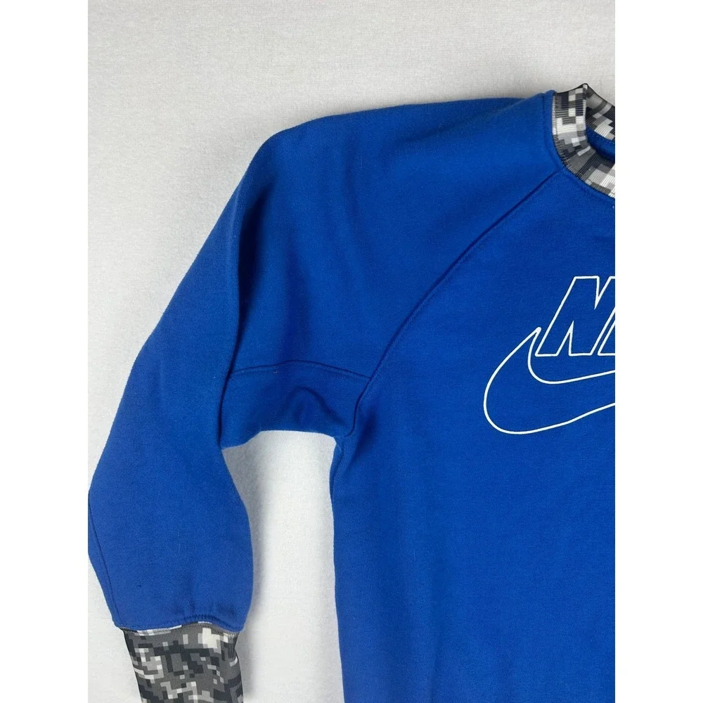 Nike SB Sweatshirt Boy's M‎ Blue Cotton Blend Long Sleeve Camo Skateboard